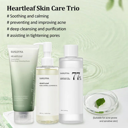 Solvanti x Sanlivna Korean Skincare Heartleaf 3-Piece Set