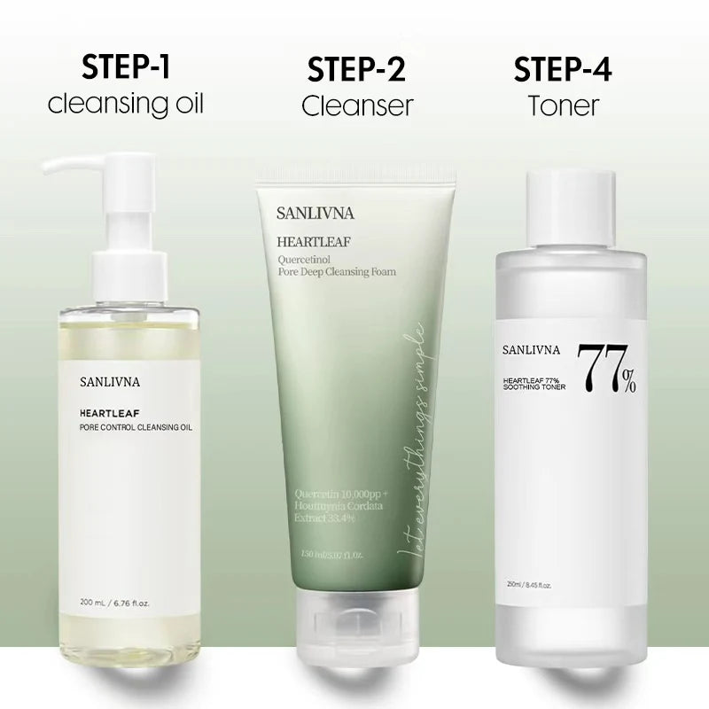 Solvanti x Sanlivna Korean Skincare Heartleaf 3-Piece Set