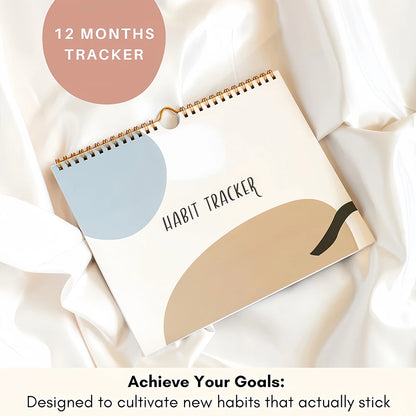 Habit Tracker Calendar Motivational Habit Tracking Journal Inspirational Goal Planner with Weekly Undated 12 Month Journal